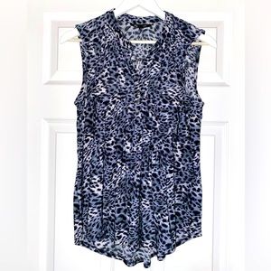 Lily Morgan Sleeveless Animal Print Blouse